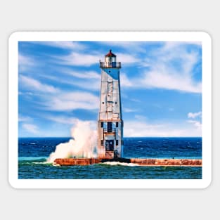 Frankfort "North Breakwater" Lighthouse - Color Sticker